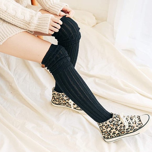 Over The Knee Slouch Socks Boot Socks Slouchy Socks Knee Socks 2 Pair - Picture 8 of 12